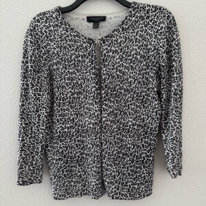 Cable & Gauge Leopard Print Cardigan